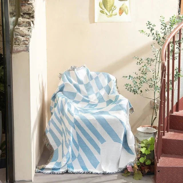 LoungeYard | Abstract Woven Wall Tapestry Throw Blanket — product view 6