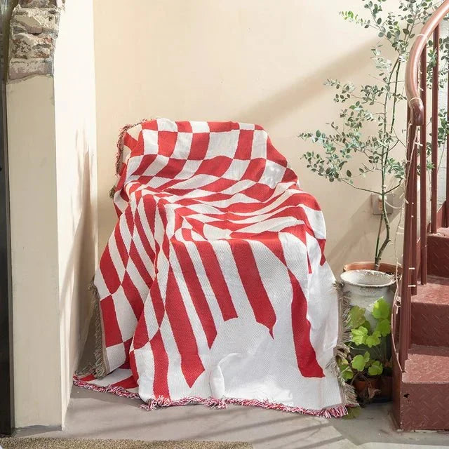 LoungeYard | Abstract Woven Wall Tapestry Throw Blanket — product view 5