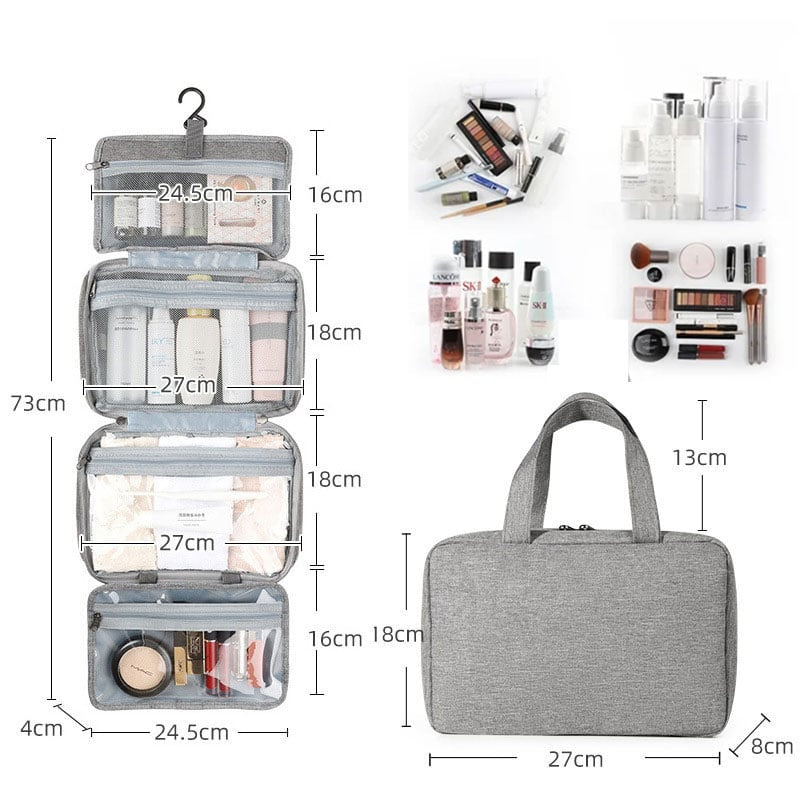 LoungeYard | Water-resistant Toiletry Bag Travel Bag with Hanging Hook — product view 4