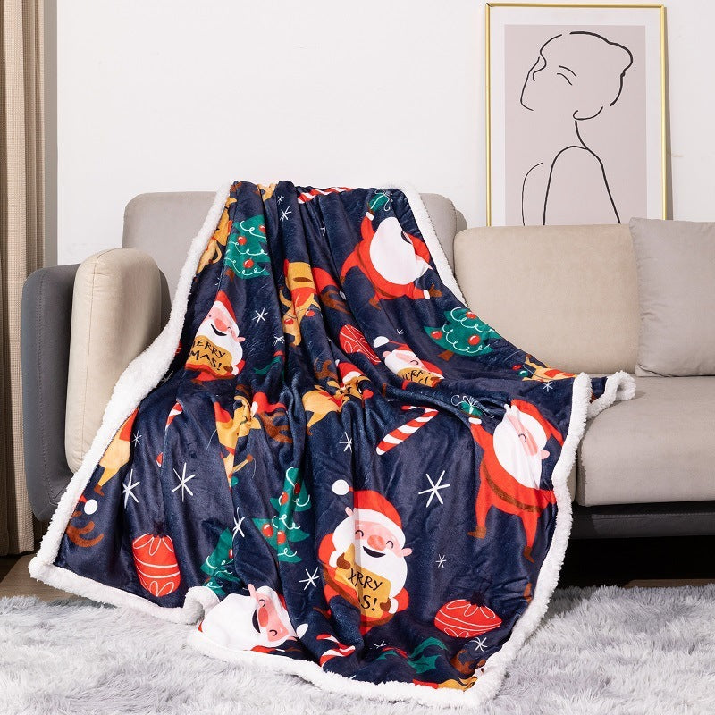 LoungeYard | Flannel Christmas Blanket Double Layer — product view 5