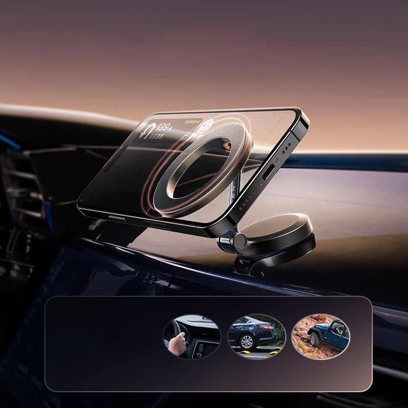 Magnetic Car Phone Holder – 360° Rotatable, Foldable — product view 4