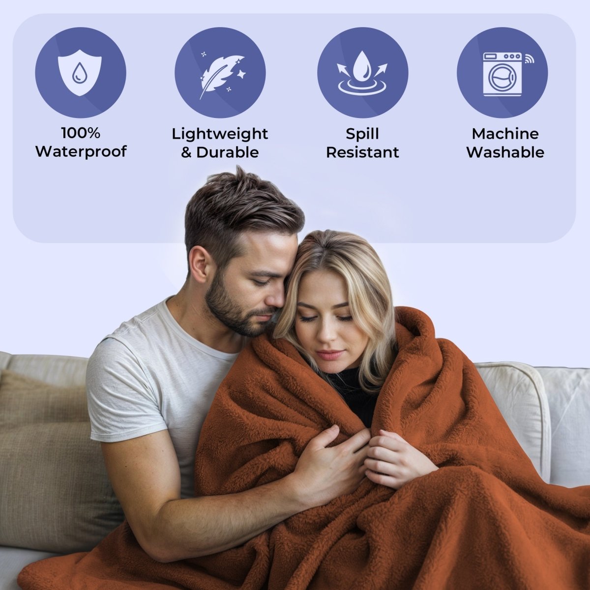LoungeYard | AquaShield Blanket – Waterproof Protective Blanket for Bed & Sofa — product view 1