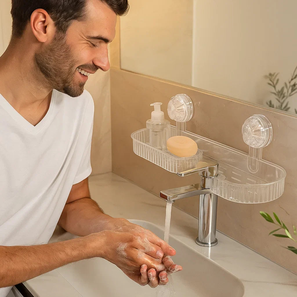 LoungeYard | Suction Cup Sink Shelf — product view 1