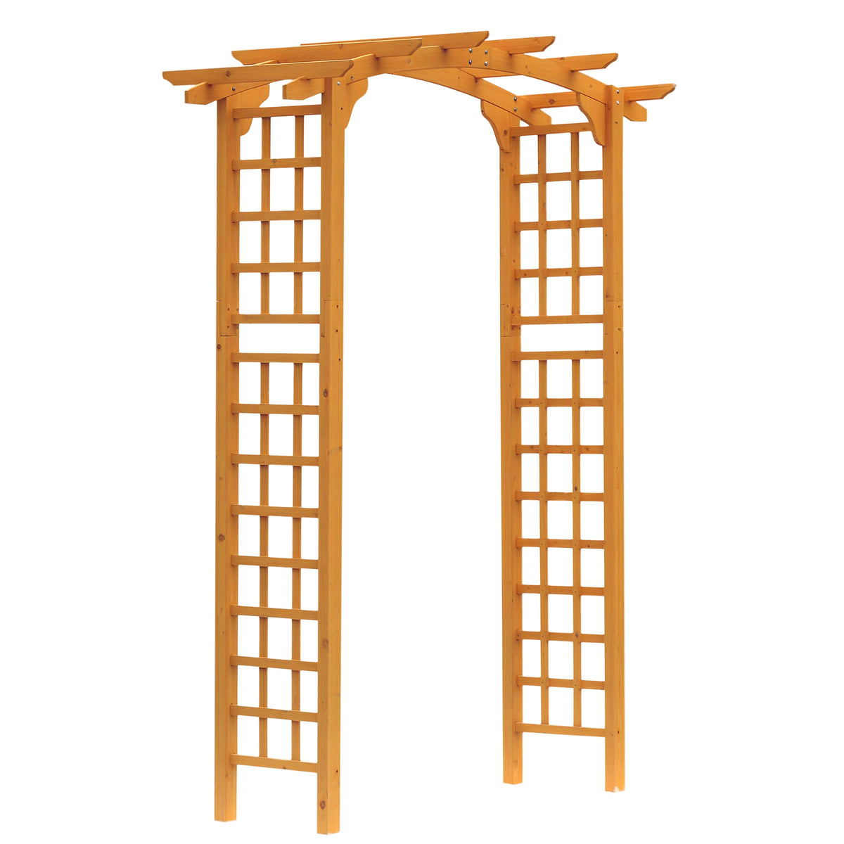 90in Wooden Garden Arbor with Trellis Wall for Climbing Plants, Wedding & Backyard Decor — product view 1