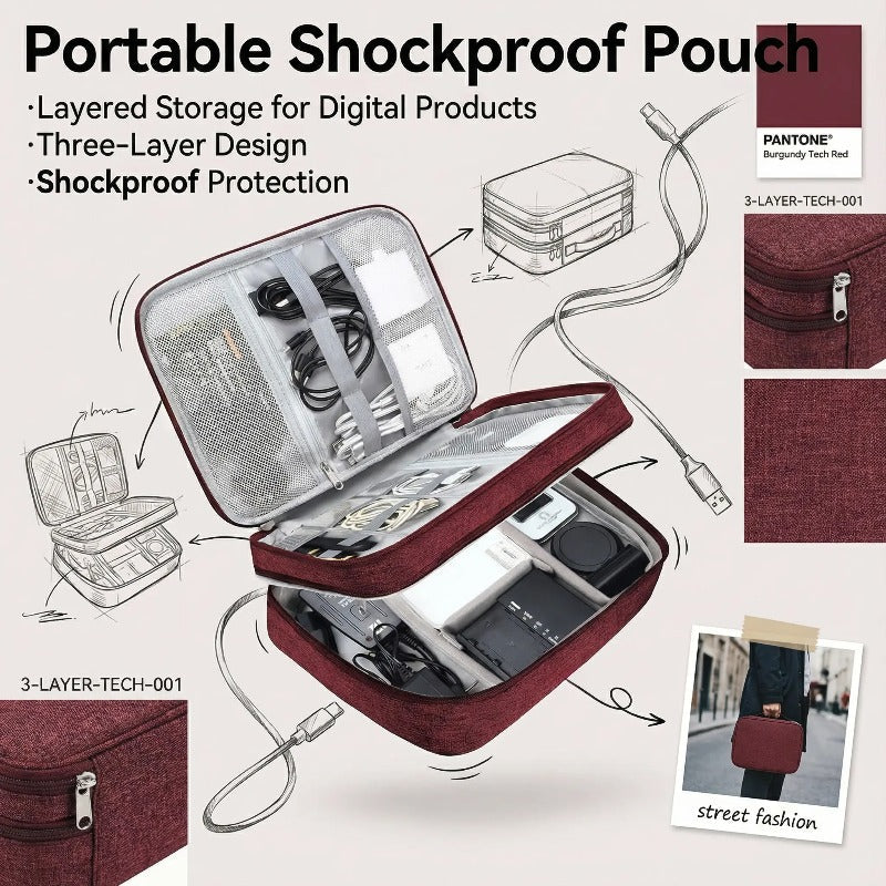 Triple Layer Tech Organizer LoungeYard — product view 3