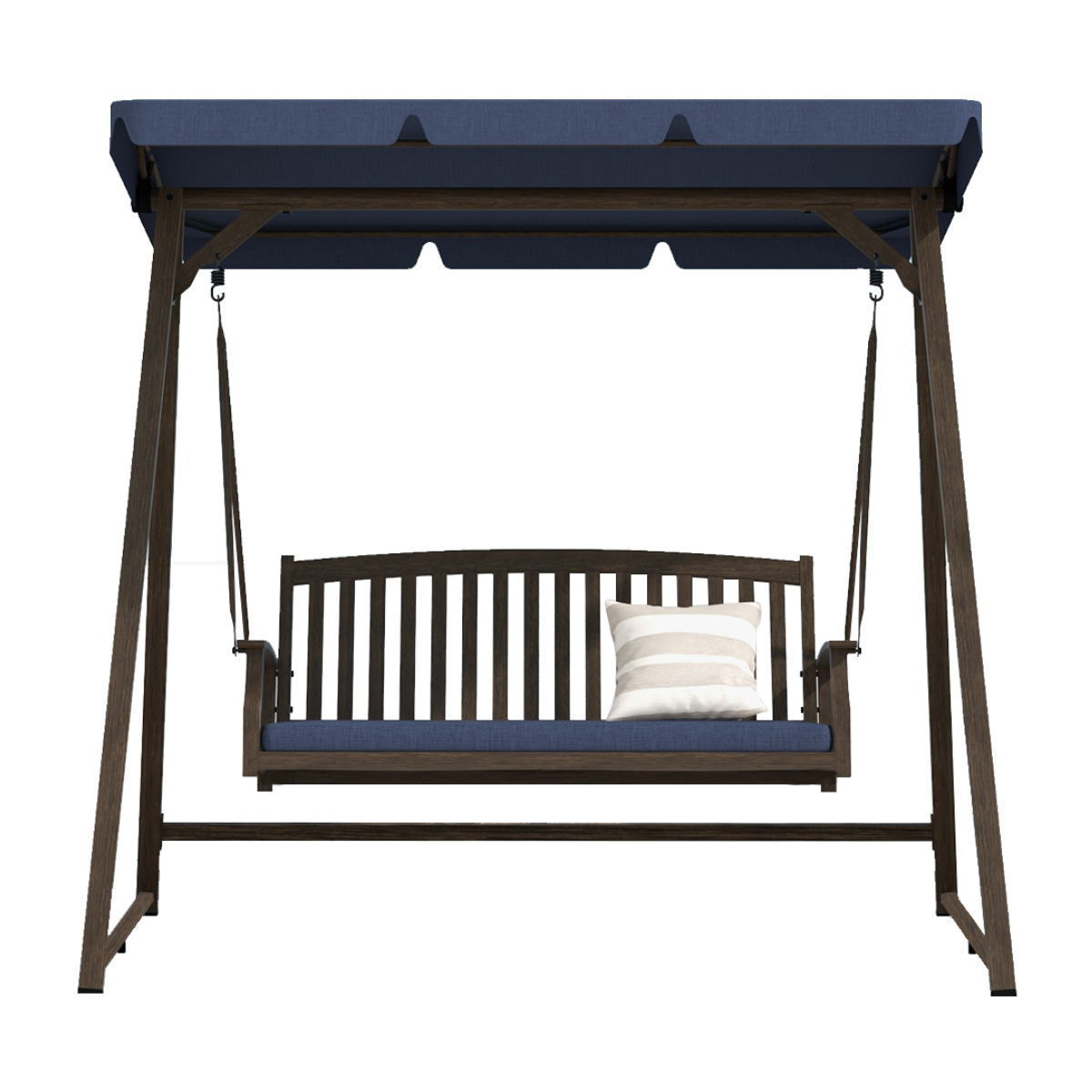 LOUNGE YARD Outdoor 2-Seat Patio Swing Chair, Adjustable Tilt Canopy, with Removable Cushion for Garden, Backyard, Poolside — product view 2