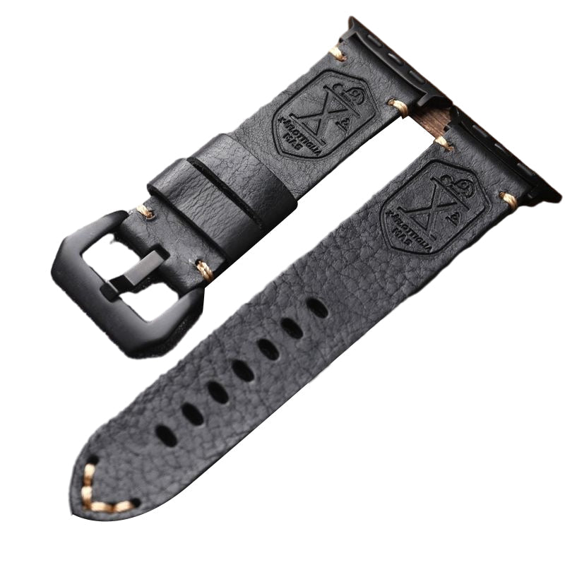 Handcrafted Vintage Leather Apple Watch Band — product view 7