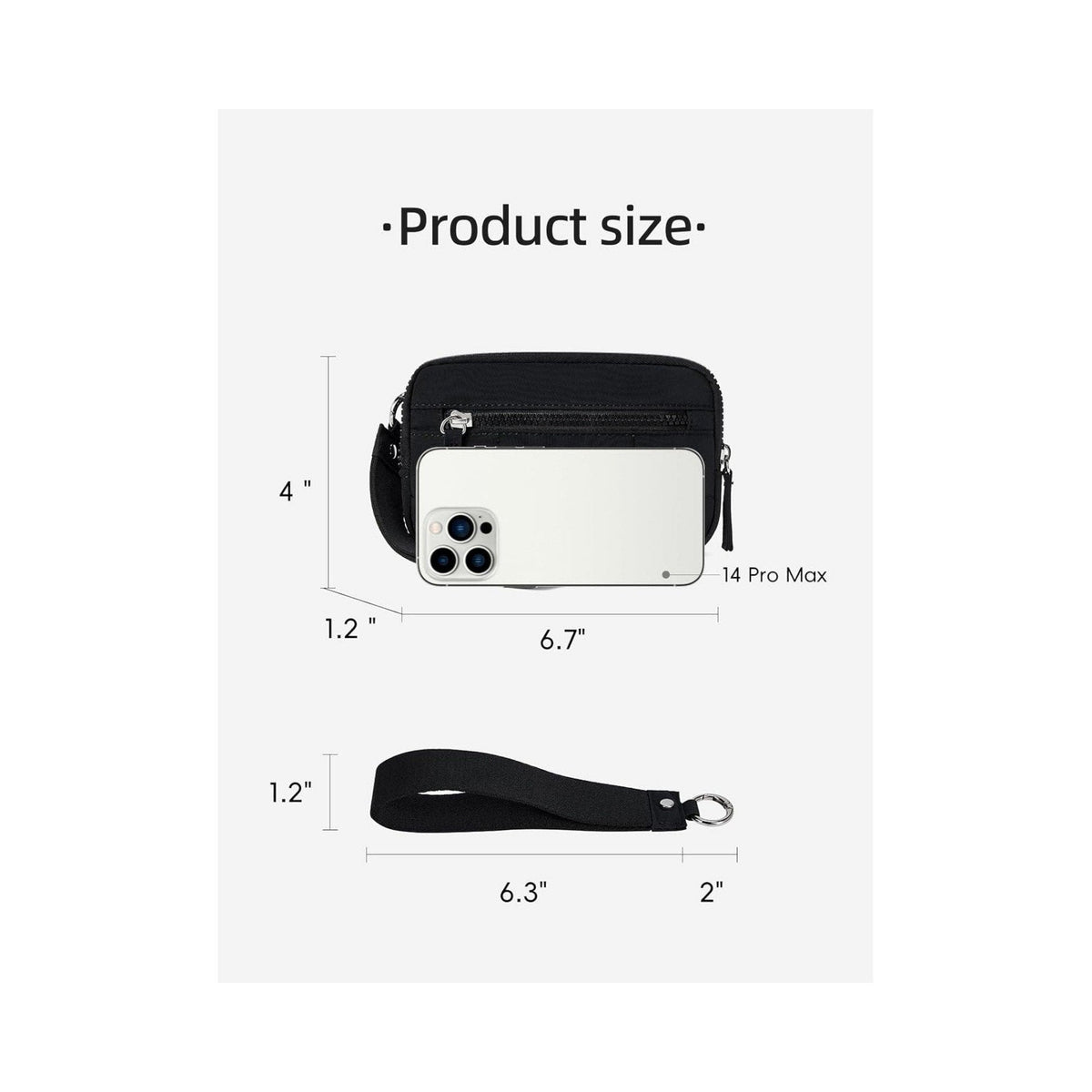 LoungeYard | Stylish Nylon Wristlet Wallet with Multiple Compartments — product view 4
