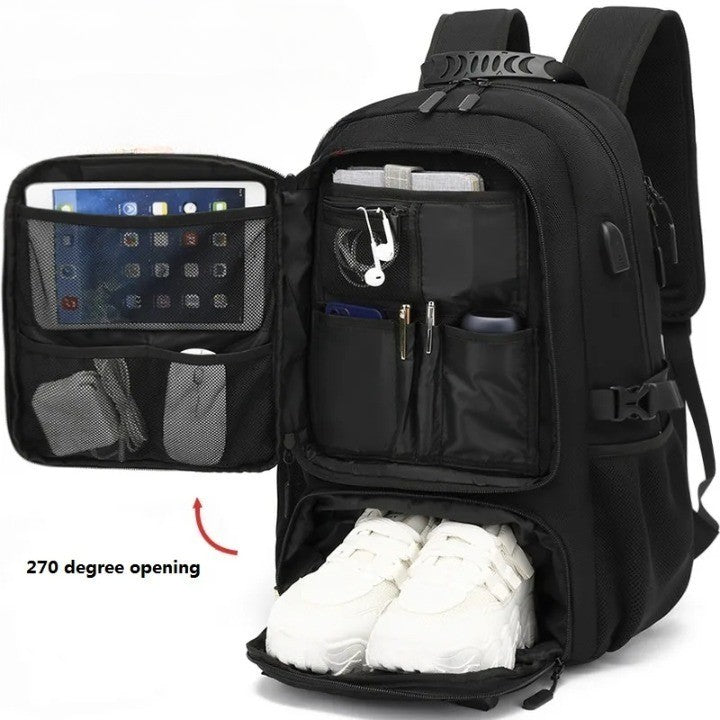 LoungeYard | Backpack with USB connection and Large Capacity (50-80L) - UrbanTrail — product view 2