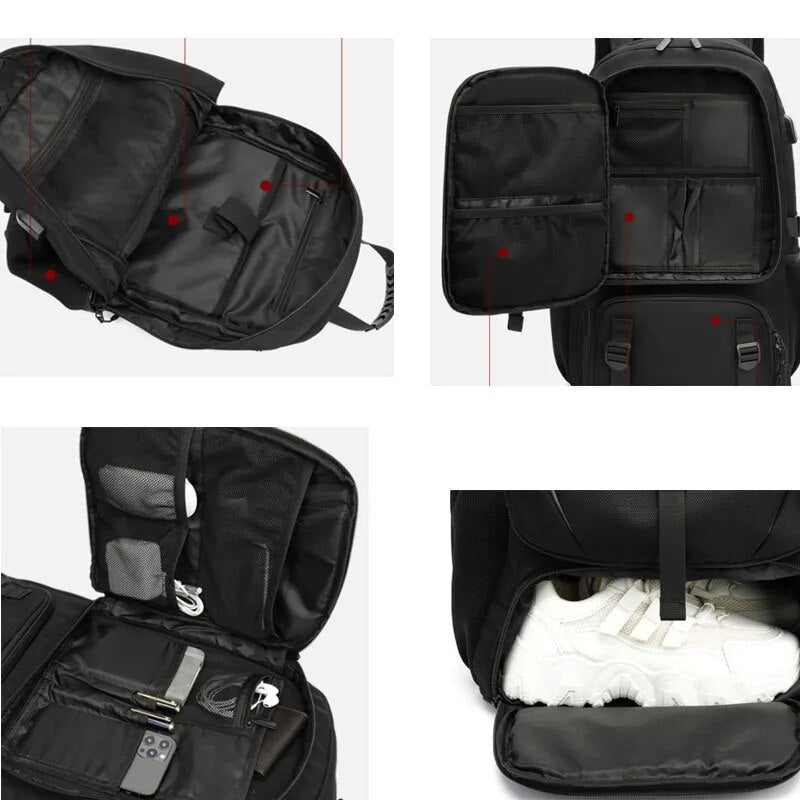 LoungeYard | Backpack with USB connection and Large Capacity (50-80L) - UrbanTrail — product view 4