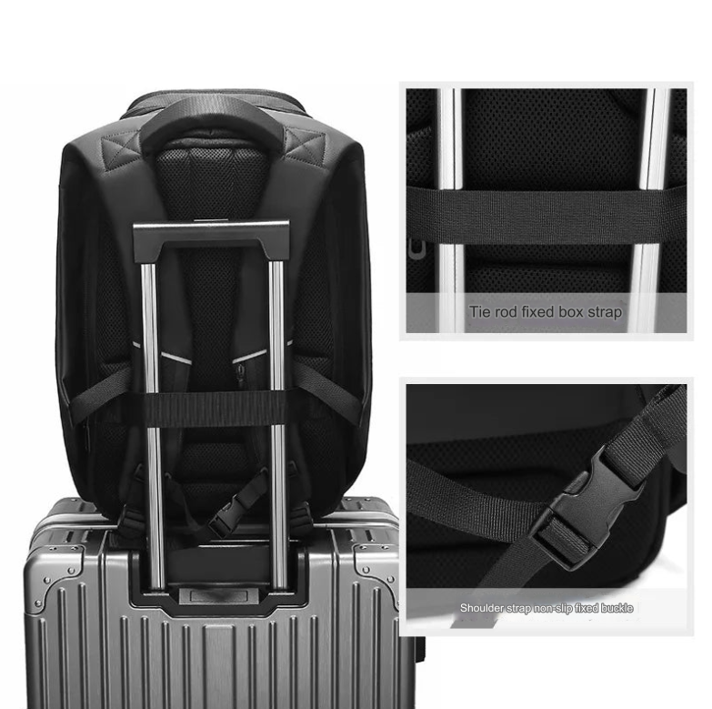 LoungeYard | Business Travel RFID Blocking Pocket Multi-Layer Backpack — product view 2