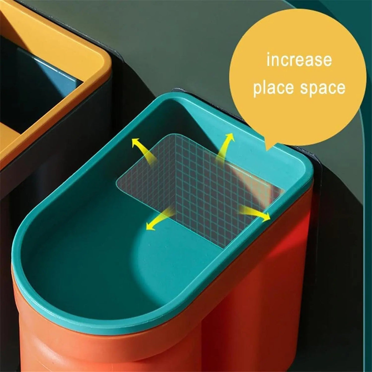 LoungeYard | Toothbrush Holder with Cup | Wall-Mounted | Self-Adhesive | ABS Plastic | 11.5×7×12.5cm — product view 6