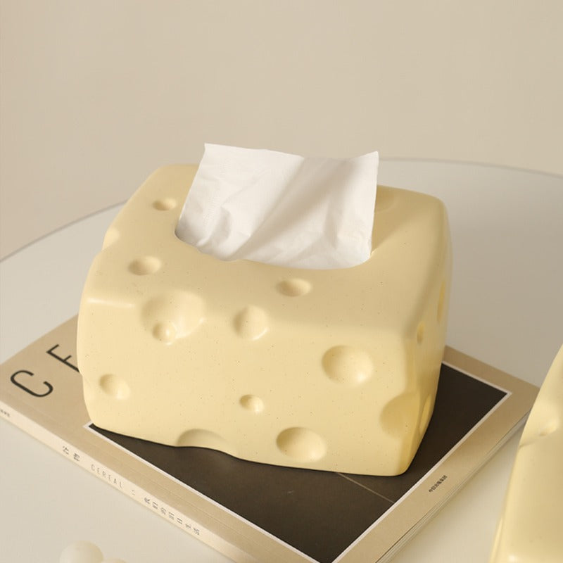 LoungeYard | 3D Cheese Design Tissue Holder for Creativity — product view 3