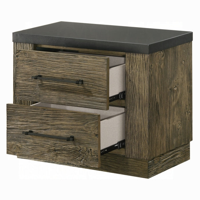 Lance tree bark two tone finish wood queen Bedroom Set – BD06002Q-4PC — product view 6