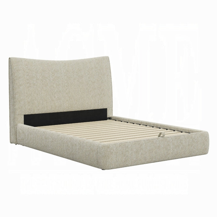 Angulo Beige Chenille Storage Queen Bed – BD07222Q — product view 2