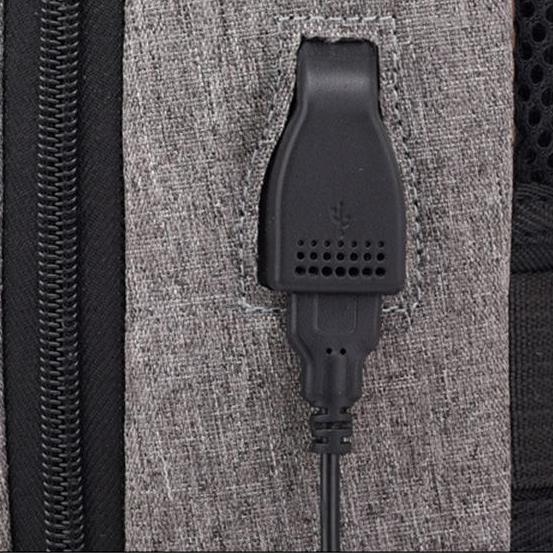 LoungeYard | 3-pin Lock Anti Theft USB Backpack — product view 7