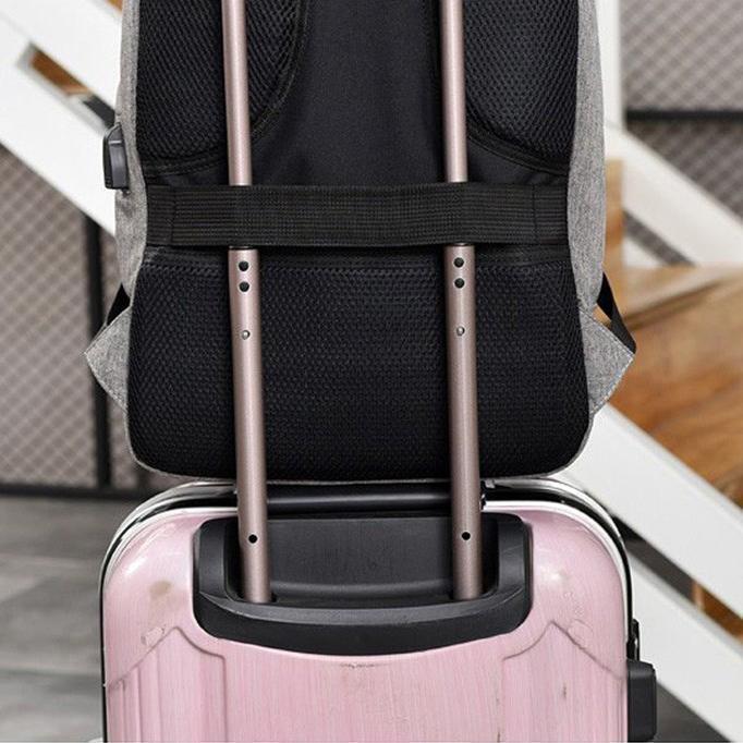 LoungeYard | 3-pin Lock Anti Theft USB Backpack — product view 6