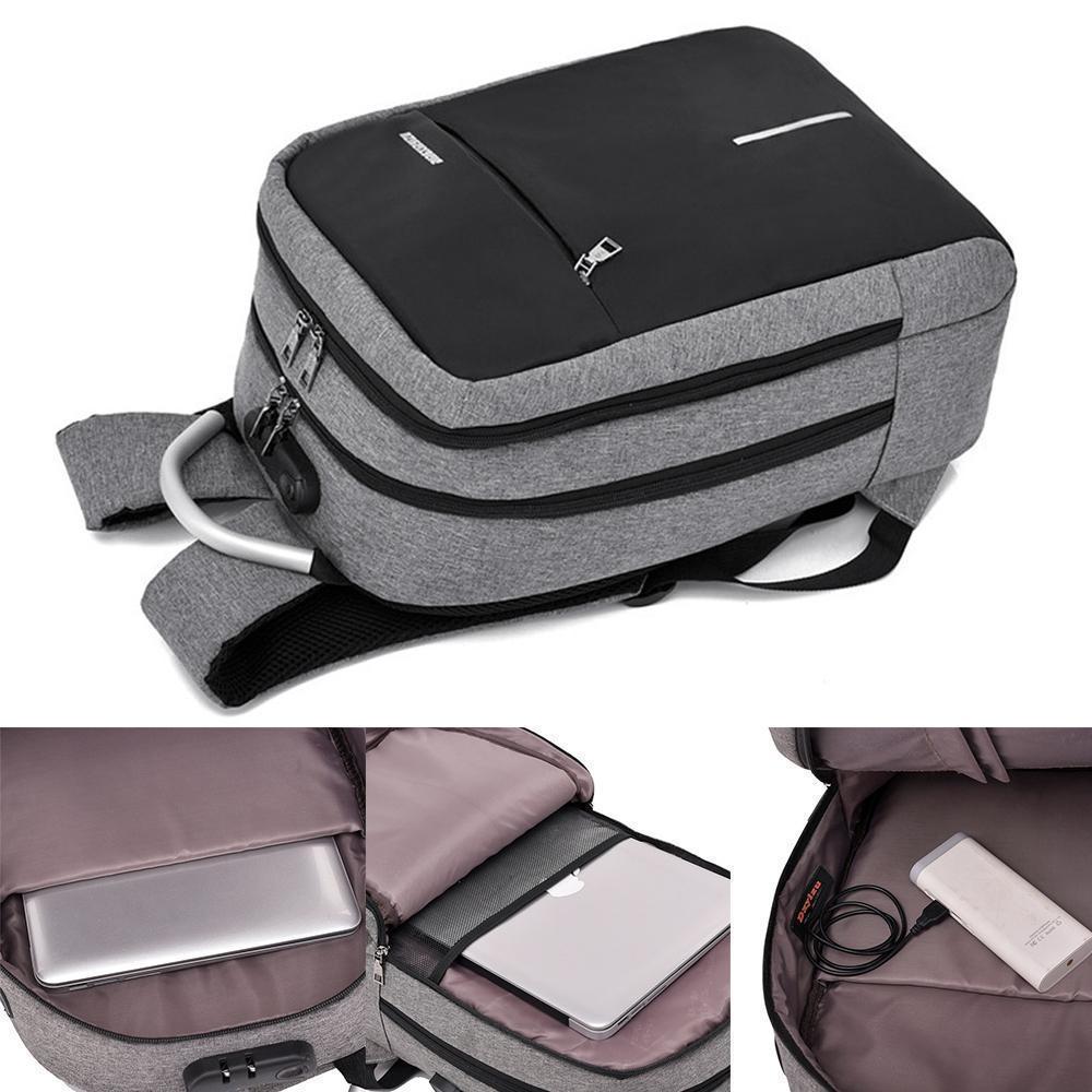 LoungeYard | 3-pin Lock Anti Theft USB Backpack — product view 5