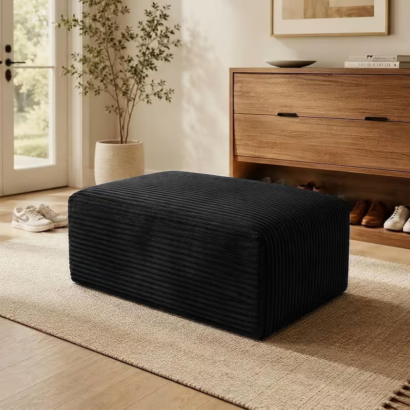 Boneless Ottoman | 34" Corduroy Modular with Thick Foam Padding — product view 1
