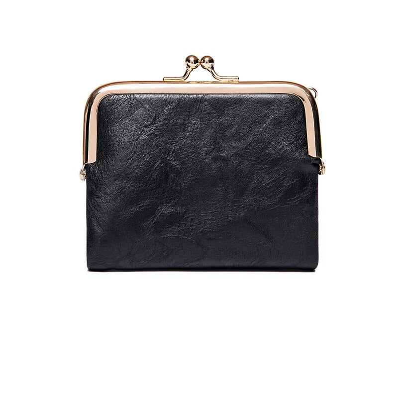 LoungeYard | Leather Wallet with Vintage Kiss Lock Closure — product view 7