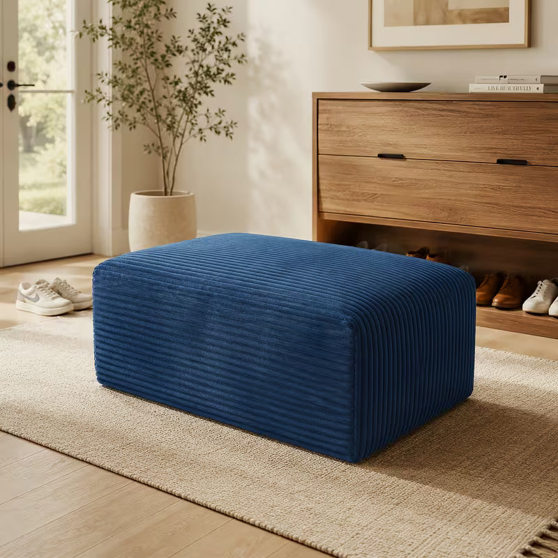 Boneless Ottoman | 34" Corduroy Modular with Thick Foam Padding — product view 4