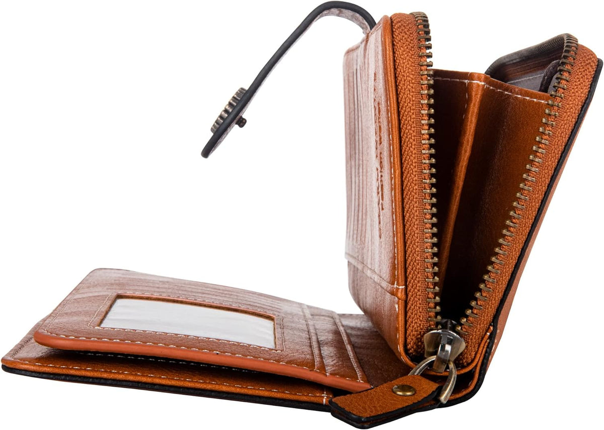 Stylish Leather Wallet with Wristband LoungeYard — product view 2