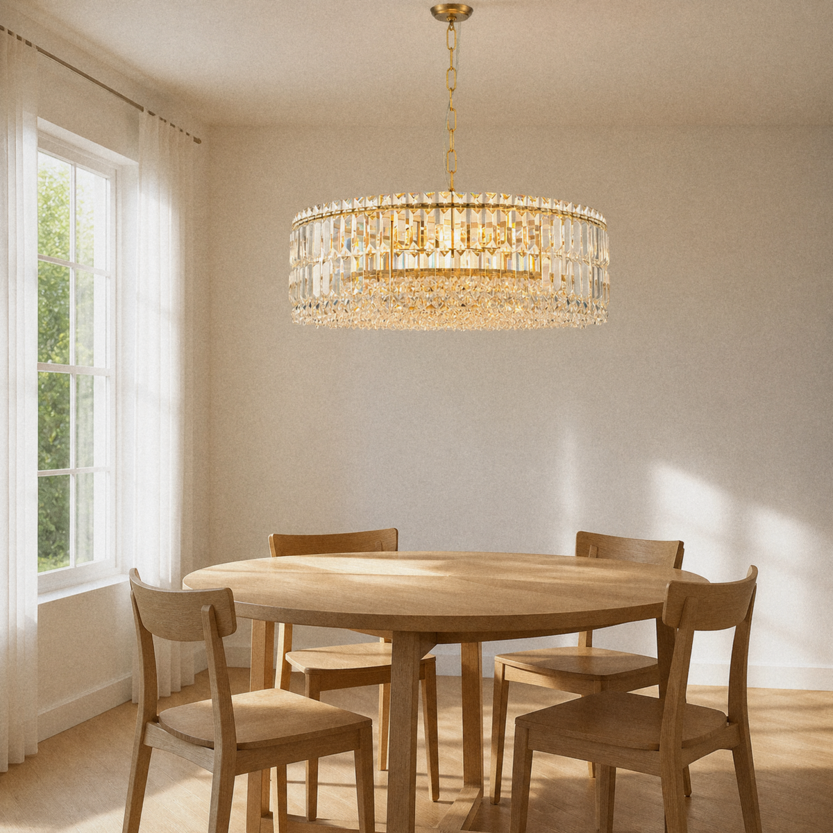 Marnau Brunec 8-Light Crystal Drum Chandelier — product view 1