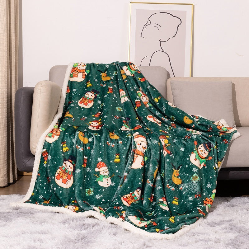 LoungeYard | Flannel Christmas Blanket Double Layer — product view 3