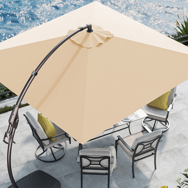 LOUNGE YARD 10x10 FT Square Patio Cantilever Umbrella, Deluxe Curvy Offset Umbrella with Base(No Umbrella Cover) — product view 6