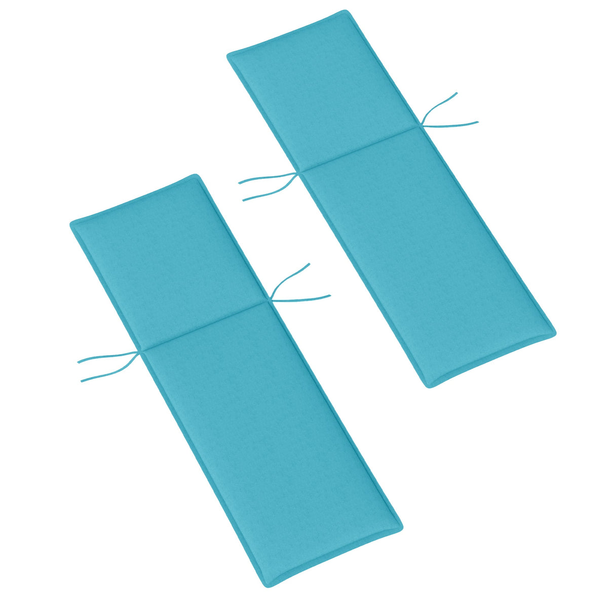 2-Piece Outdoor Lounge Chair Cushions, 76" x 23", Light Blue — product view 2