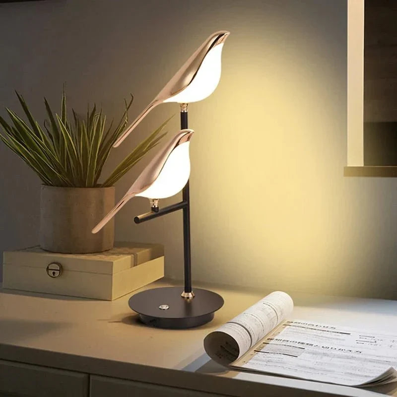 Chiriya Bird Table Lamp, Touch Dimming, Sculptural — product view 3