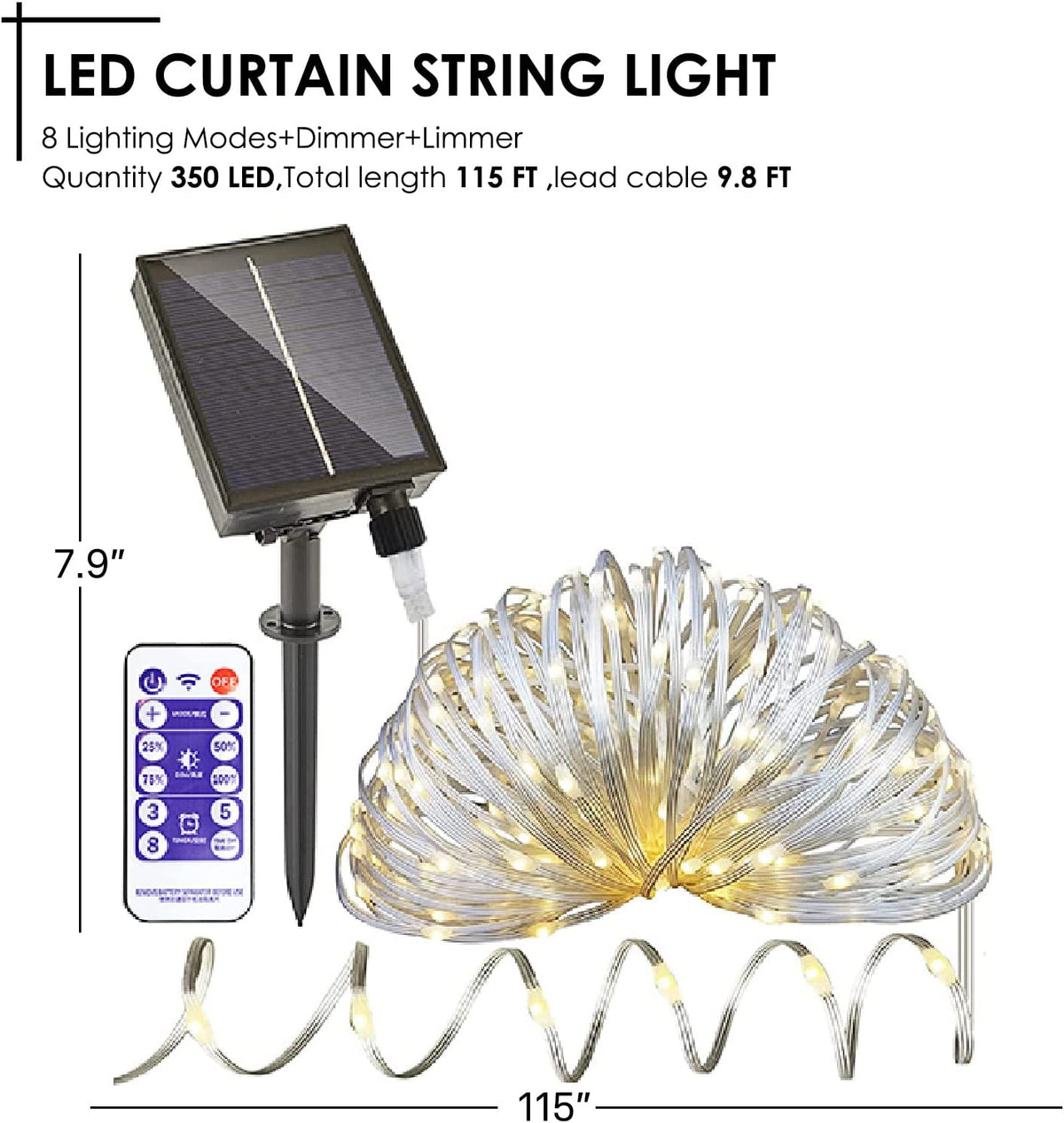 LOUNGE YARD Fairy Solar String Light — product view 6