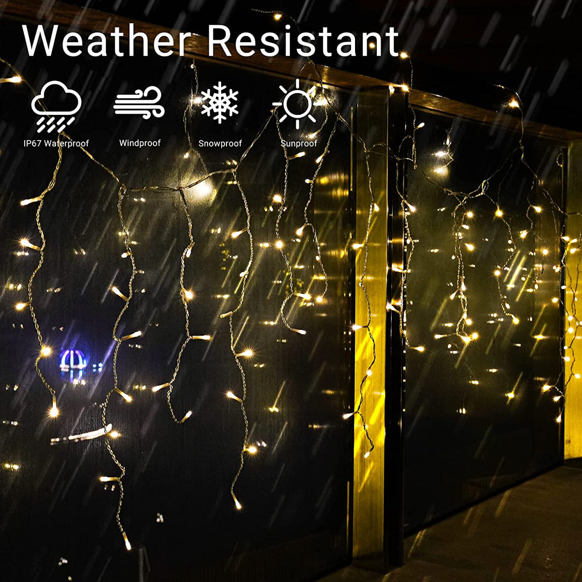 LOUNGE YARD Solar String Lights Outdoor 29.5FT 360 LED , Waterproof 8 Modes with Dimmer and Timer Solar Patio Lights for Patio — product view 5