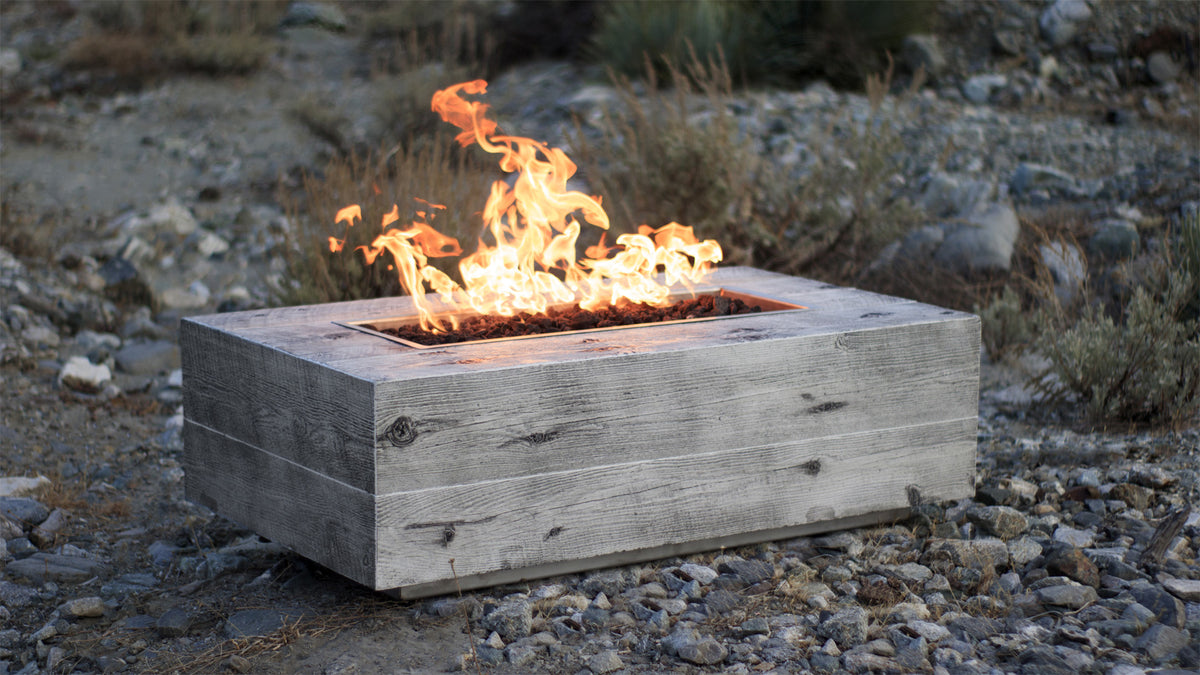 The Outdoor Plus - Coronado Fire Pit - Wood Grain GFRC Concrete