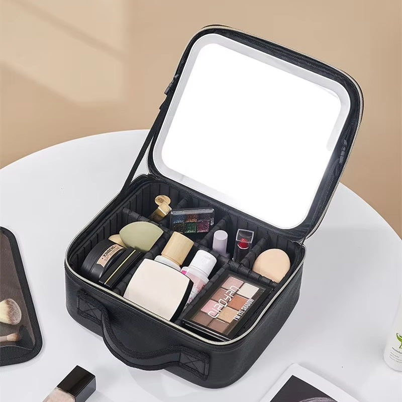 LoungeYard | Travel Makeup Bag with LED Mirror and Spacious Storage — product view 6