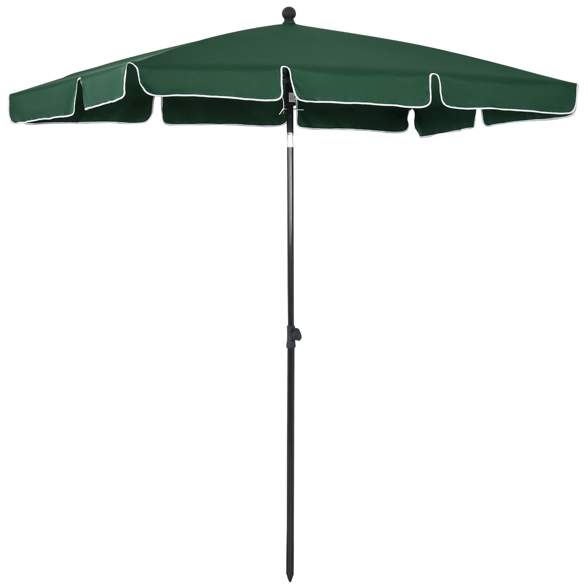 6.5 x 4ft Rectangle Patio Umbrella with Aluminum Pole and Tilt, Green — product view 2