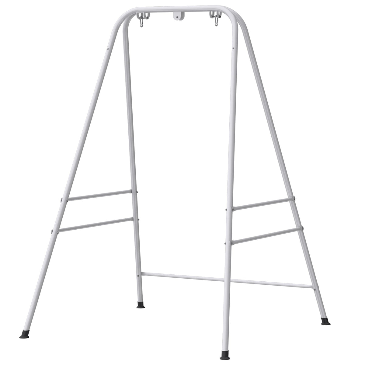 Hammock Chair Stand with Anti-Slip Pads and 2 Carabiners, White — product view 2