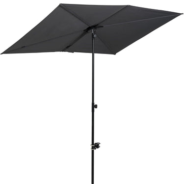 LOUNGE YARD Outdoor JENA 6x4 FT Rectangular Flat Patio Market Umbrella