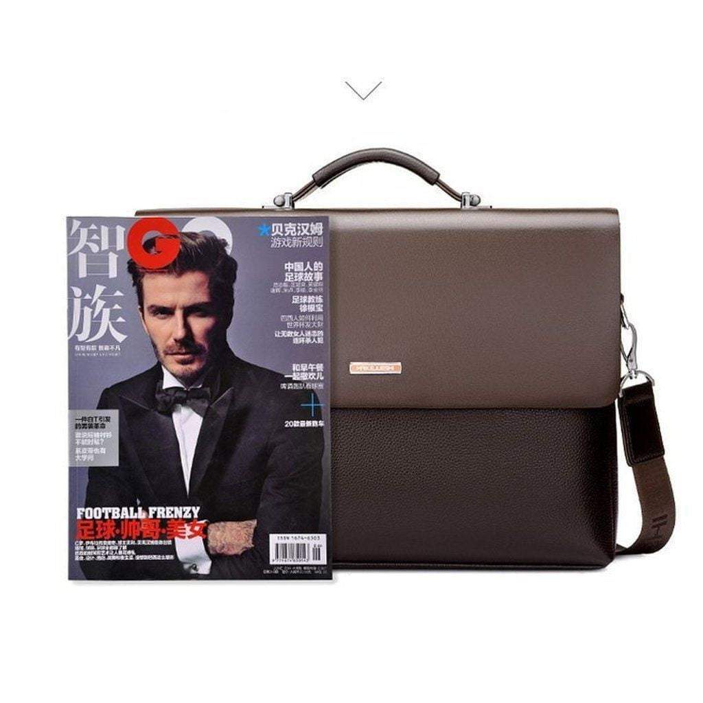 LoungeYard | New Business Mens Leather Briefcase — product view 7