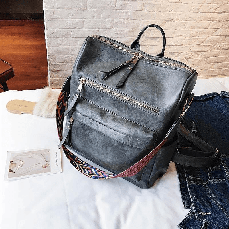 LoungeYard | Vintage PU Leather Backpack — product view 5