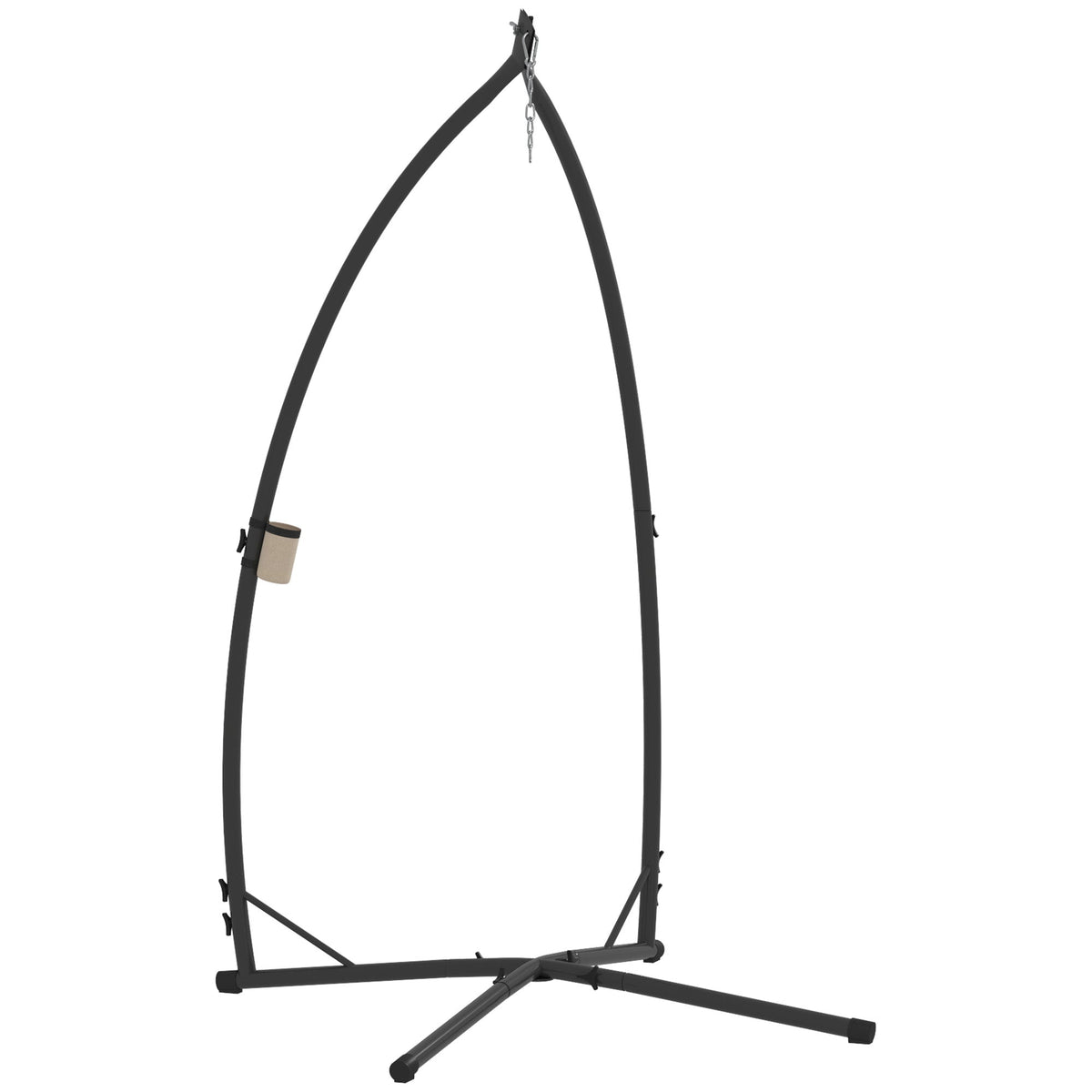 Hammock Chair Stand with X-Shaped Base, 150 KG Load Capacity, Black — product view 1