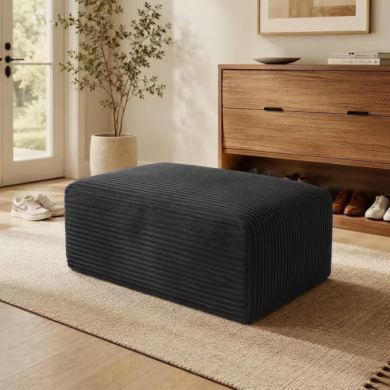 Boneless Ottoman | 34" Corduroy Modular with Thick Foam Padding — product view 5