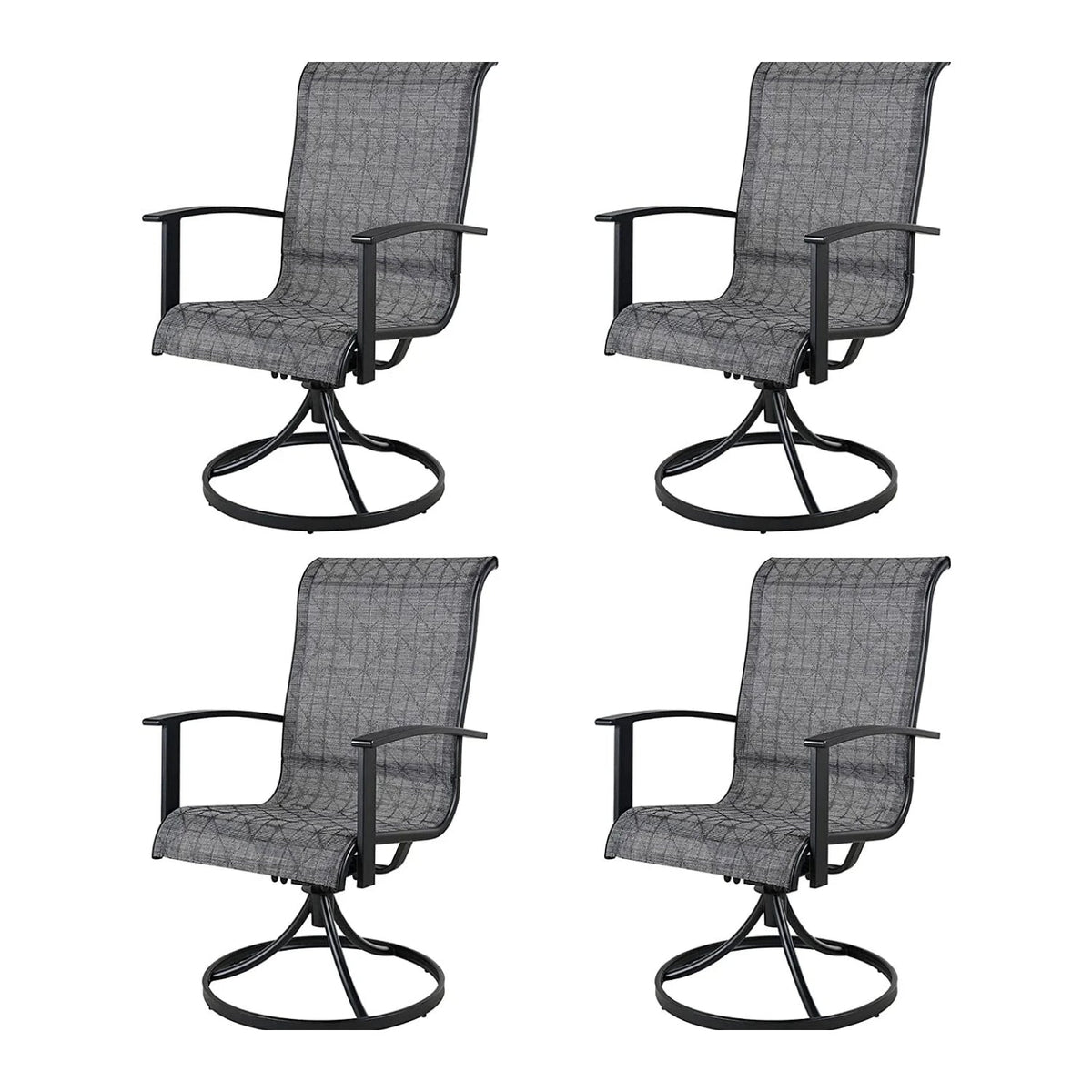 LOUNGE YARD Outdoor Swivel Rocking Patio Dining Chairs Set — product view 5