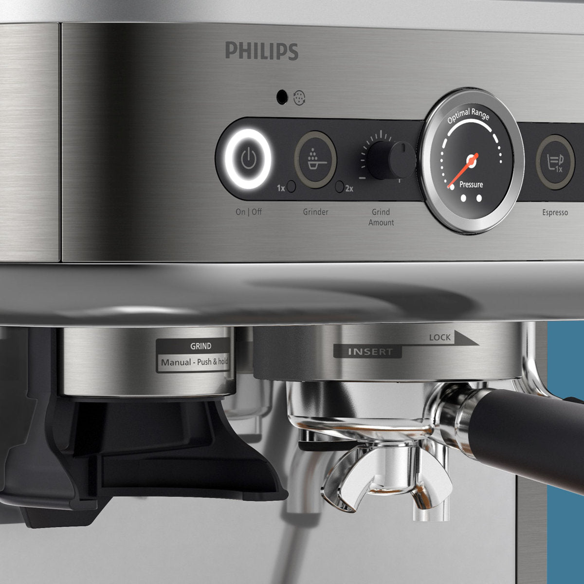 Barista Brew Semi-Automatic Espresso Machine with Frother, 280gr Dual Bean Container — product view 3