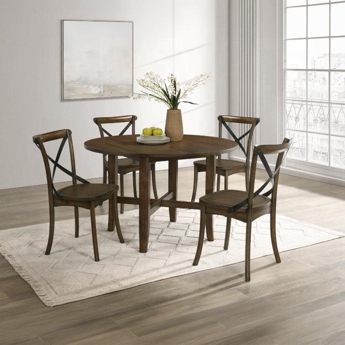 Kaelyn Dark Oak 47" Round Dining Table Set – DN04560-5PC — product view 1