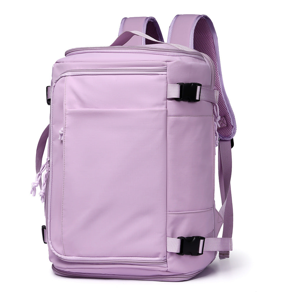 Nylon Backpack, 20–35 L, with shoe compartment and extension — product view 6