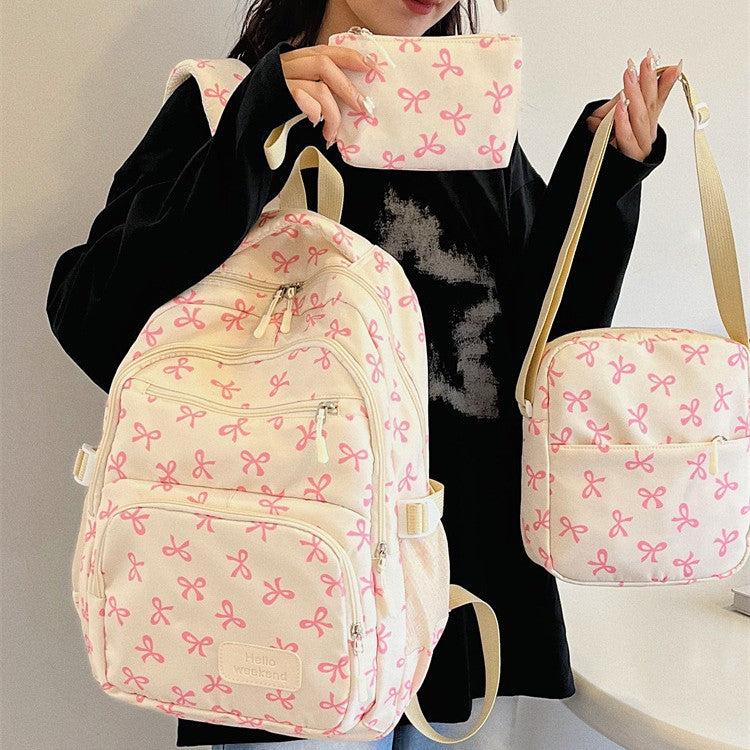 Three-piece backpack set made of nylon, large and versatile — product view 2