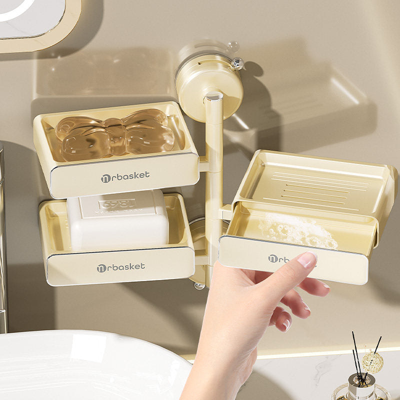 Rotatable soap dish with suction cup — product view 3