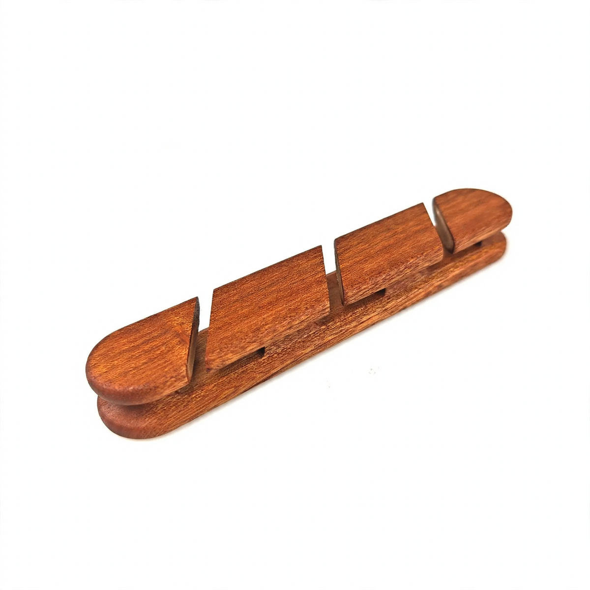 Wood cable organizer with slots — product view 6