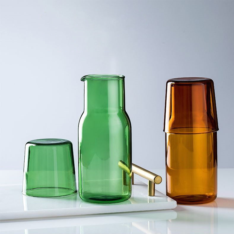 Glass jug with glass, heat resistant — product view 2